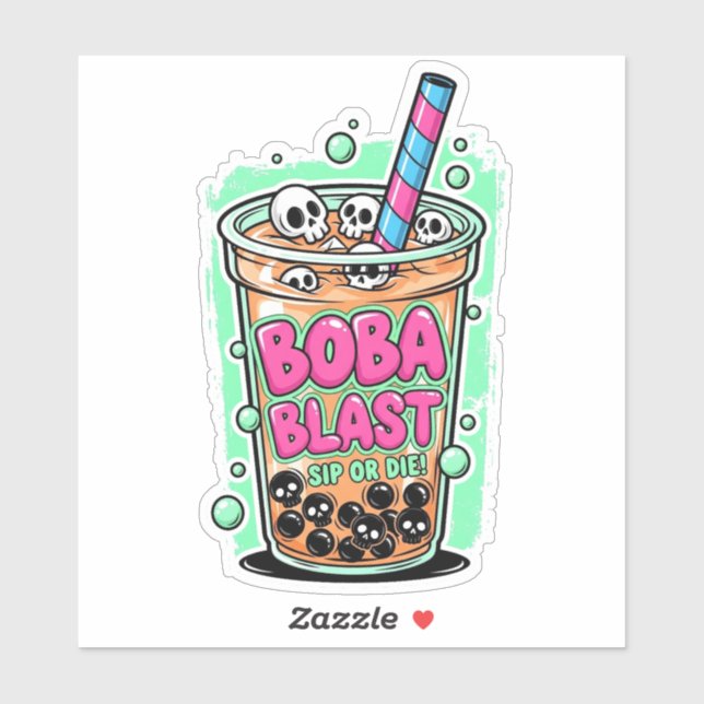 Boba Blast – Beba ou Morra! Adesivo de Vinil (Folha)