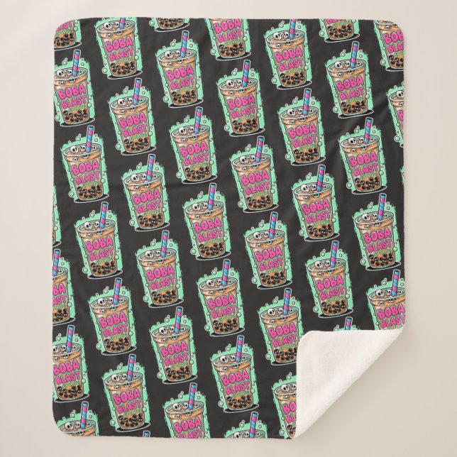 Boba Blast – Beba ou Morra! Cobertor Sherpa (Frente)