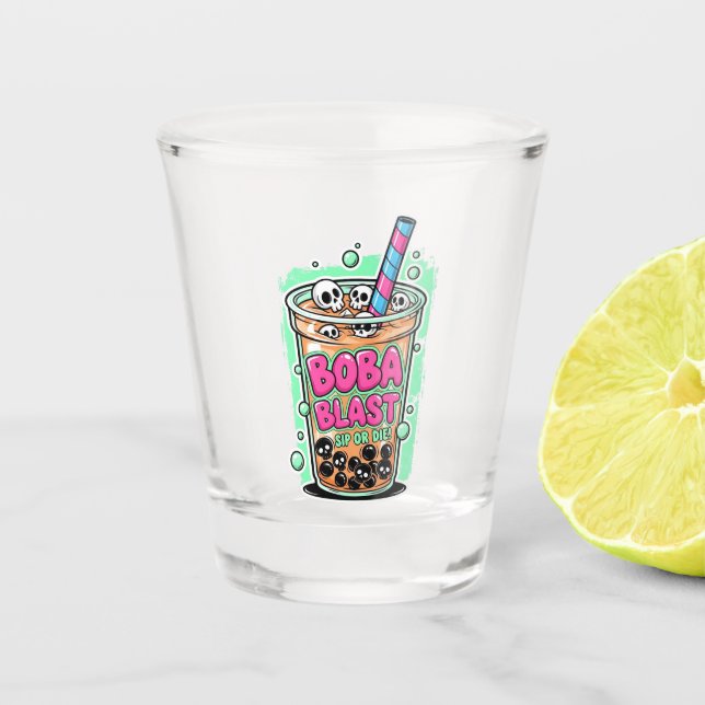 Boba Blast – Beba ou Morra! Copo de shot (Frente)