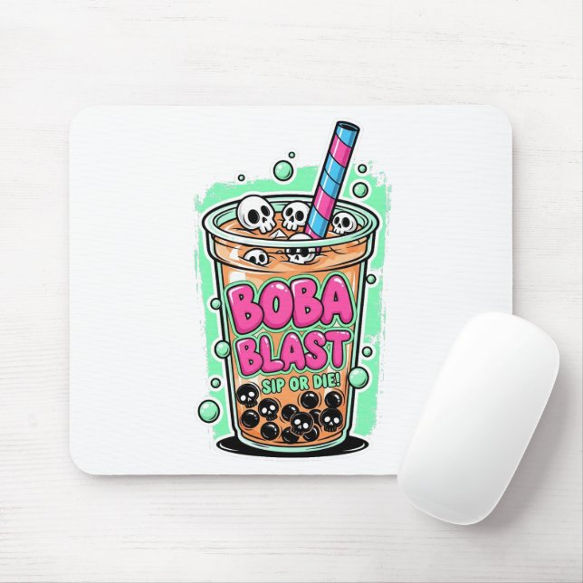 Boba Blast – Sip or Die! Mousepad (Com mouse)