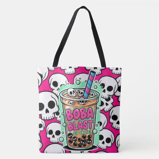 Boba Blast – Sip or Die! Tote Bag (Frente)