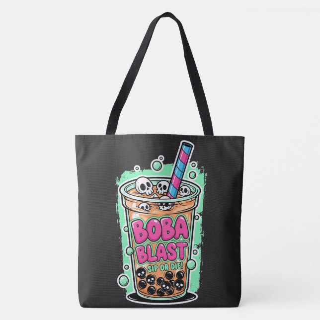 Boba Blast – Sip or Die! Tote Bag (Frente)