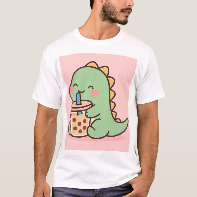 Boba Dinosaur Meme T-Shirt (Frente)