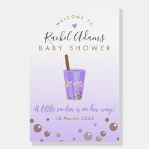 Boba Tea Babyshower - Sinal de boas-vindas Cutea