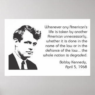 Bobby Kennedy Poster de Não-violência