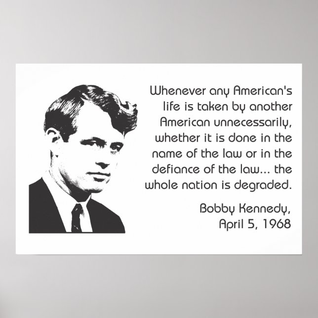 Bobby Kennedy Poster de Não-violência (Frente)