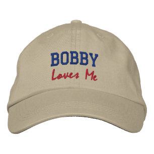 Bobby me ama Nome Bordado Chapéu / Boné