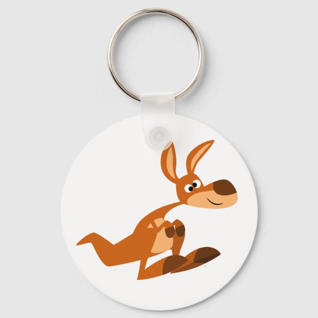 Bobo de desenho animado Kangaroo Chaveiro (Frente)