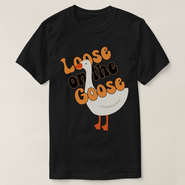 Bobo Ganso Camisa Engraçada No Lado Do Ganso (Frente do Design)