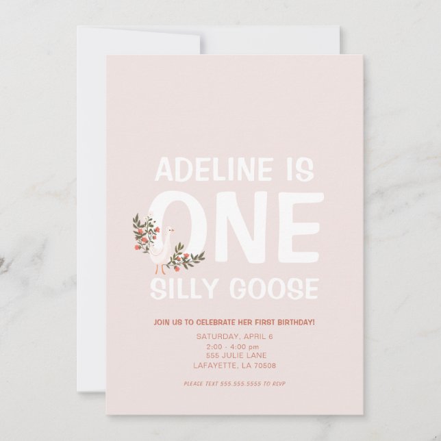 Bobo Goose Primeiros Convites de festas de anivers (Frente)