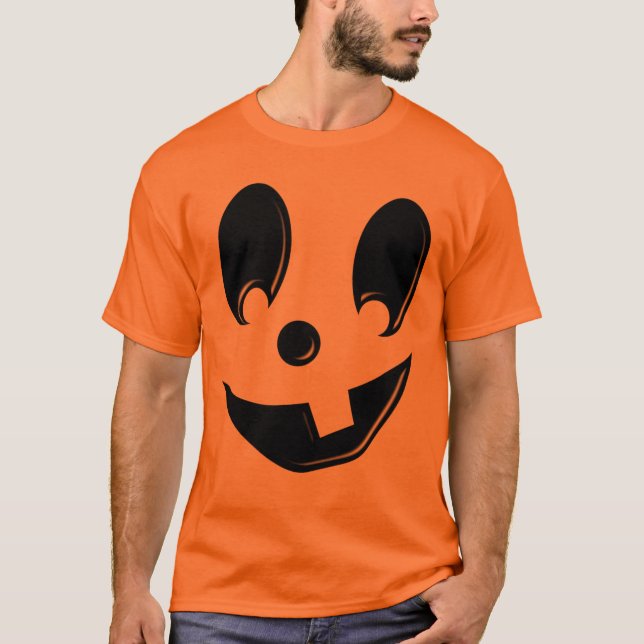 Bobo Jack-O-Lanterna Face com T-Shirt Laranja Dent (Frente)