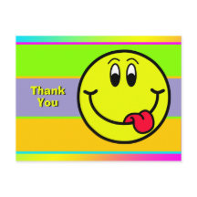 Bobo Sorrindo Rosto Emoji Obrigado Cartão Postal