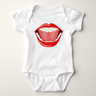 Boca Grande Humor Sorrindo Bebês Engraçados Camisa