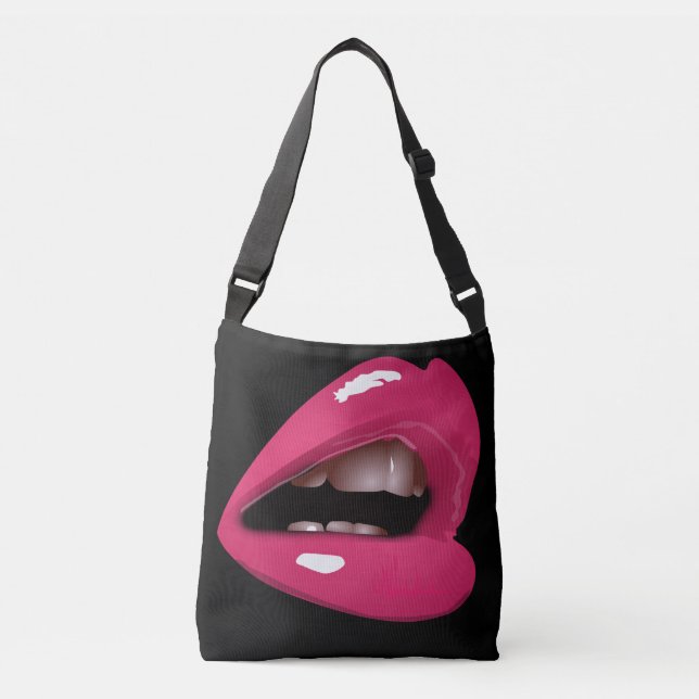 BOCA LÁBIOS ROSA BOLSAS TRANSVERSAIS TOTES (Frente)