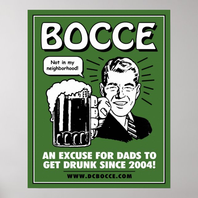 Bocce Dads Poster - Green (Frente)
