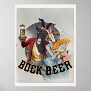 Bock Beer USA Poster vintage 1883