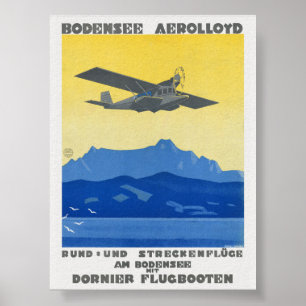 Bodensee Aerolloyd Poster vintage 1925