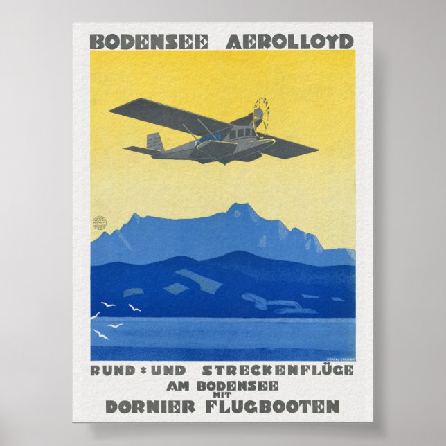 Bodensee Aerolloyd Poster vintage 1925 (Frente)