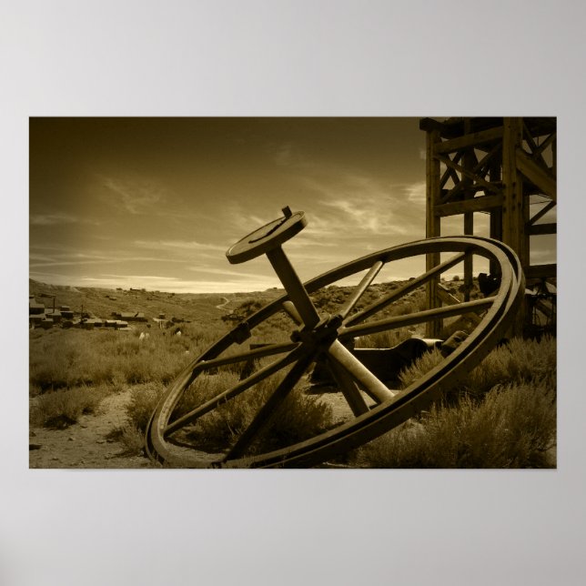 Bodie Ghost Town Sepia Poster (Frente)
