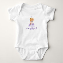 Body branco e roxo para bebê camiseta