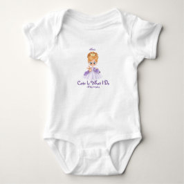 Body branco e roxo para bebê camiseta