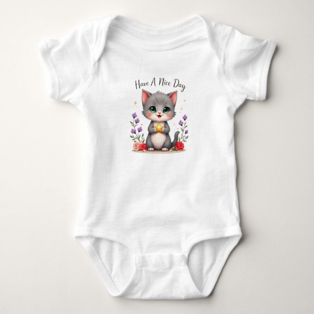 Body Camisa Bebê Tenha Um Bom Dia (Frente)