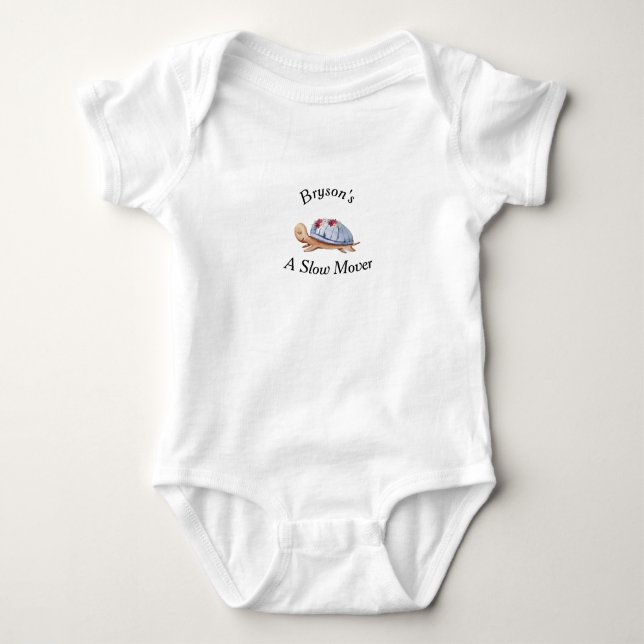 Body de Bebê Branco com Tartaruga para Menino (Frente)
