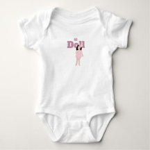 Body de Bebê Camiseta Boneca