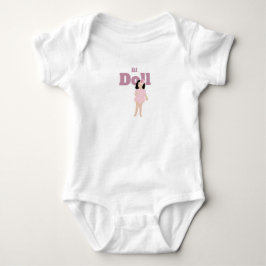 Body de Bebê Camiseta Boneca