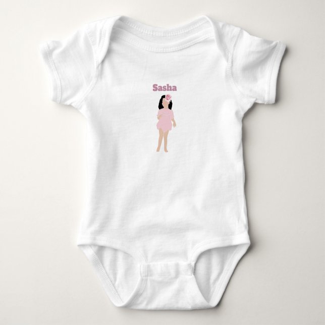 Body de Bebê Camiseta Lil boneca (Frente)