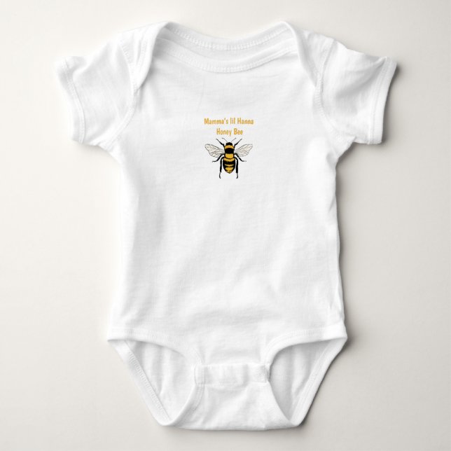 Body de Bebê Camiseta Mamma's lil Honey bee (Frente)