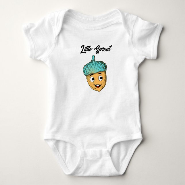 Body de Bebê Camiseta Smiling Acorn (Frente)