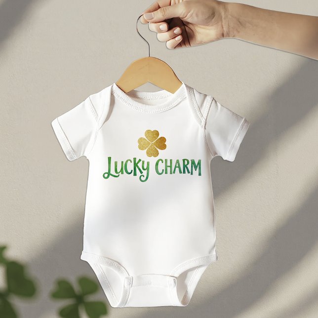 Body de Bebê 'Lucky Charm' para o Dia de São Patrí (Lucky Charm Keepsake)
