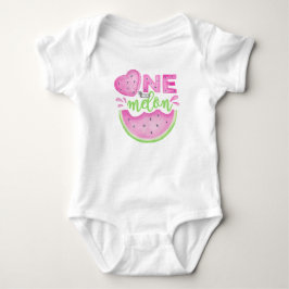 Body de Bebê Um em um Melão para Primeiro Aniversá