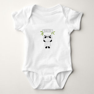 Body de Jersey para Bebê com Design Fofo de Panda