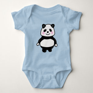 Body de Jersey para Bebê com Design Fofo de Panda