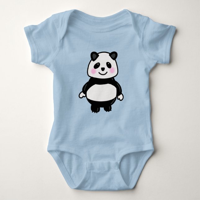 Body de Jersey para Bebê com Design Fofo de Panda (Frente)
