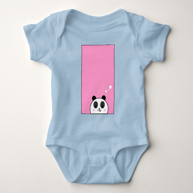 Body de Jersey para Bebê com Design Fofo de Panda (Frente)