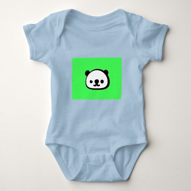 Body de Jersey para Bebê com Design Fofo de Panda (Frente)