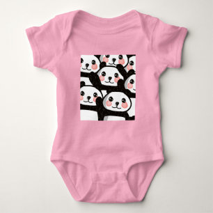 Body de Jersey para Bebê com Design Fofo de Panda