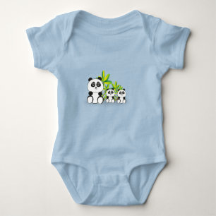 Body de Jersey para Bebê com Ilustração de Panda
