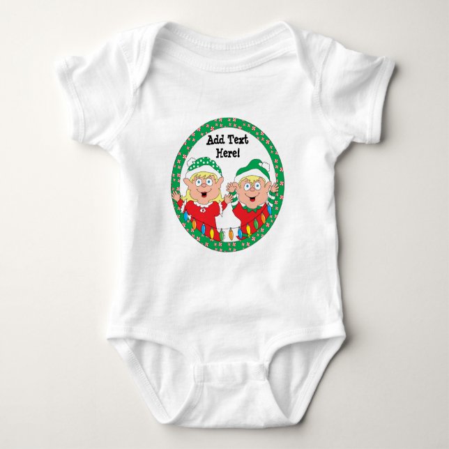 Body de Jersey para Bebê de Natal (Frente)