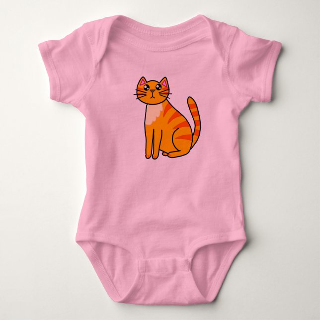 Body de Jersey Rosa para Bebê (Frente)