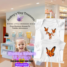 Body de Manga Curta Whimsical Wonders para Bebê