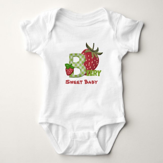Body Infantil T-Shirt Morango Doce Bebê (Frente)