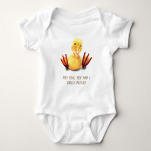 Body ou Camiseta Feliz Pato Bebê Texto Divertido
