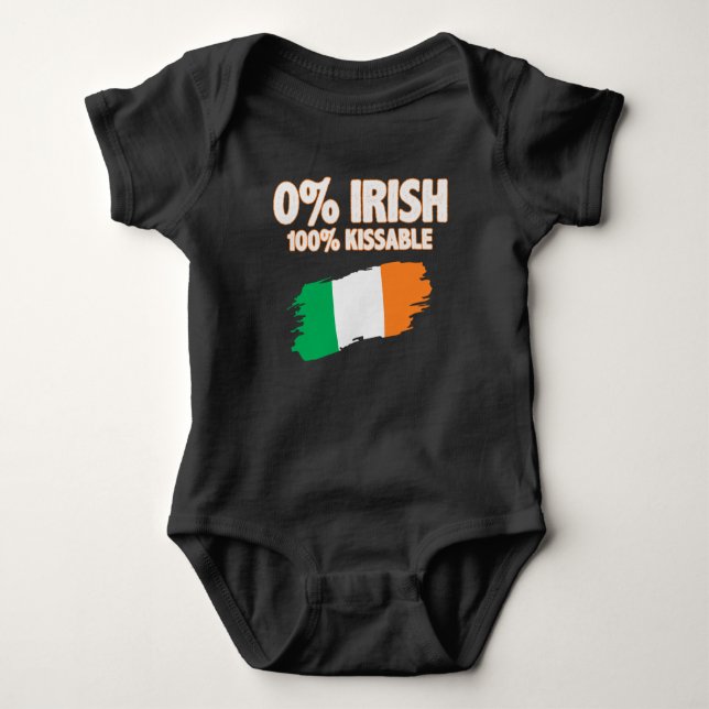 Body Para Bebê 0% Irish 100% Kissable (Frente)