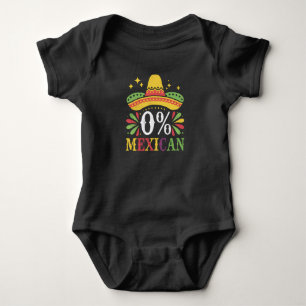 Body Para Bebê 0% Mexicano Zero Porcento Engraçado Cinco De Maio