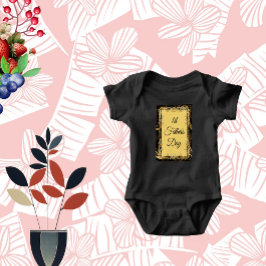 Body Para Bebê 1º Dia dos Pais - Caligrafia Moderna com Redemoinh