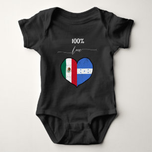Body Para Bebê 100 Amor Hondurenho e Mexicano